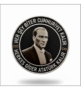 HER ŞEY BİTER CUMHURİYET KALIR ATATÜR  PEÇ - Arma - TPU PEÇ