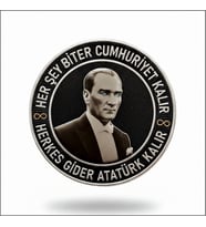 HER ŞEY BİTER CUMHURİYET KALIR ATATÜR  PEÇ - Arma - TPU PEÇ