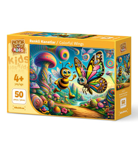 Art Çocuk Renkli Kanatlar 50 Parça Puzzle
