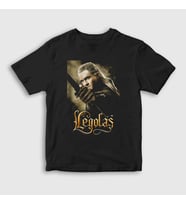 Presmono Unisex Çocuk Siyah Legolas Yüzüklerin Efendisi The Lord Of The Rings T-Shirt 433592tt
