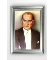 Gümüş Çerçeveli Atatürk Tablo cv1431