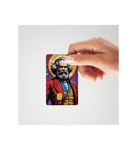 Karl Marx Parlak Kredi/Banka Kart Kaplama Sticker (Yüksek Kalite)