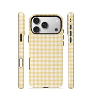 iPhone 17 Pro Max Vorian Çift Katmanlı MagSafe Kılıf Butter Gingham