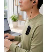 Klipsli Tek Kulaklıklı Kablosuz Bluetooth Kulaklık Dijital Ekranlı Taşınabilir Model