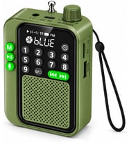 Bluetooth Şarjlı Radyo USB & TF Kart Okuyucu Deprem Çantasına Uygun FM Radyo, Haki