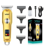 VGR V-290 Altın T Bıçak Sıfır Kesim LCD Ekran Şarjlı Tıraş Makinesi