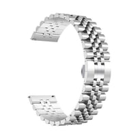 Huawei GT2 42mm 20mm Uyumlu Kordon Paslanmaz Çelik Rolex Metal KRD-36 Kayış (Gümüş)