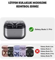 Samsung Galaxy Buds3 - Samsung Galaxy Buds3 Pro İle Uyumlu Kılıf Kancalı Yıkanabilen Silikon Kılıf (pembe)