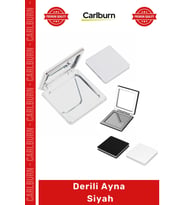 #Ayna Handmade El İşçiliği Lüks Modern Cep Çanta Boyu Makyaj Aksesuarı Şık Çerçeveli Derili Ayna Siy