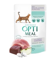 Optimeal Hairball Control Elmalı Ördekli ve Ciğerli Kedi Konservesi 85 gr