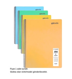 TEXT Pastel Defter A4 60 Yaprak Kareli 1 Adet