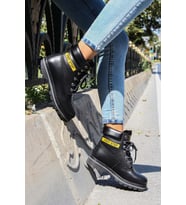 Hakiki Deri  Unisex Outdoor Bot 938SGA50 (Siyah)