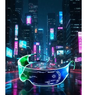 Aydınlatmalı Led Parti Gözlüğü Çok Renkli Modlu Cyberpunk Tasarım