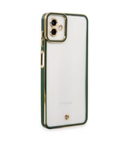 Samsung Galaxy A04 Kılıf Liva Lens Silikon - Yeşil