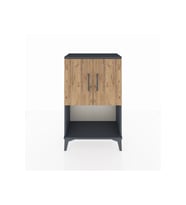 Arges Komodin 2 Raflı 2 Kapaklı 60x30x96 Antrasit-Çam