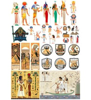 Mısır Temalı Sticker Set-5 17 Parça Telefon, Tablet, Defter, Laptop Sticker