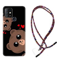INFINIX Hot 8 9 10 11S Hot 10 Play 10T Kılıf Boyun Asklı Rasta Silikon Love Animals 1780