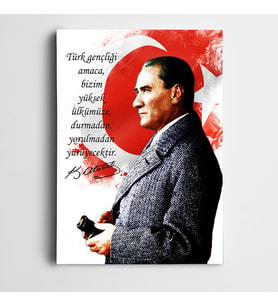 Atatürk Çalışkanlık Kanvas Tablo
