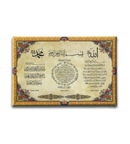 Nazar-Bereket-Ayet-el Kürsi Motifli Ayetli Kanvas Tablo AYY128