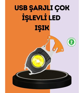 LED Işıklı Acil Durum Düdüklü Anahtarlık Fener