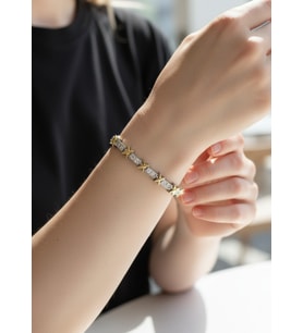 Çelik Silver Taşlı X Tasarım Bileklik - 26blk12