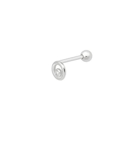 Gümüş taşlı tragus kıkırdak Piercing tek küpe hs87e366 Rose-Tek Ebat
