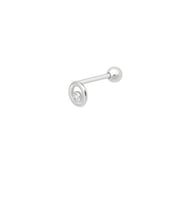Gümüş taşlı tragus kıkırdak Piercing tek küpe hs87e366 Rose-Tek Ebat