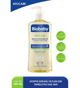 Biobaby Atocare Atopi Eğilimli Ciltler İçin Temizleyici Duş Yağı 500 Ml