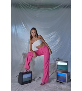 Markano Panky Pantolon Pembe