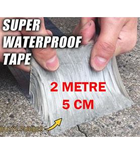 2mt x 5 cm Waterproof Çamur Bant Su Sızdırmaz Tamir Tadilat Bantı dış cephe Bant Çamur Bant