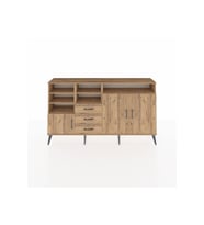 Arges Konsol 7 Raflı 3 Çekmeceli 3 Kapaklı 176x30x99 Çam-Çam