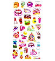 Sticker Kabartmalı Stiker Defter, Planlayıcı Etiket (Ldg018)-17x9 cm - Kek Pasta