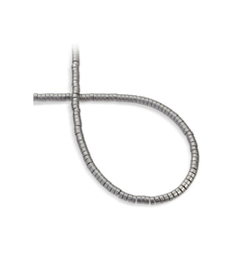 Hematit Doğal Taş Titanyum Yassı Rondela Kesim 4x2mm Dizi