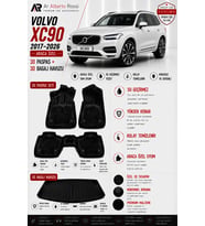 VOLVO XC90 2017-2026 Araca Özel 3D Paspas + 3D Bagaj Havuzu