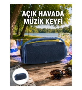 Mey İthalat® Hafif ve Dayanıklı Renkli Işıklı Taşınabilir Müzik Hoparlörü Yeni Nesil