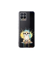Realme 8 ile Uyumlu Splash Mirket Tasarımlı Şeffaf Silikon Kılıf