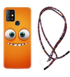 INFINIX Hot 8 9 10 11S Hot 10 Play 10T Kılıf Boyun Asklı Rasta Silikon Dişlek 1615