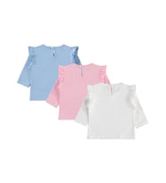 Civil Baby Tavşan Baskılı 3'lü Set 6-18 Ay Sweatshirt - Standart 9-12 Ay