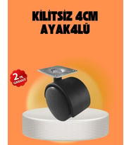 Kilitsiz 4 Cm Tekerlek Ayak 4’Lü Set Sessiz Dayanıklı