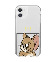 Iphone 11 Uyumlu Tom ve Jerry Tasarımlı Şeffaf Telefon Kılıfı