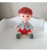 Sevimli Erkek Bebek Amigurumi Organik Oyuncak