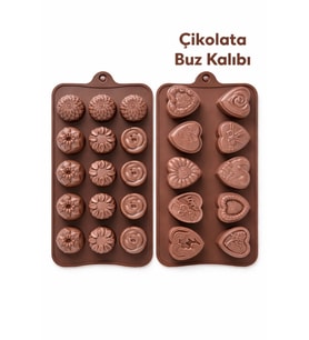 2 Adet Silikon Çikolata Kalıbı