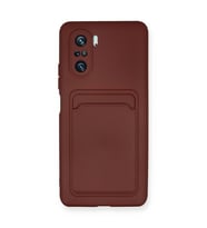 Xiaomi Mi 11i Kılıf Kelvin Kartvizitli Silikon - Bordo