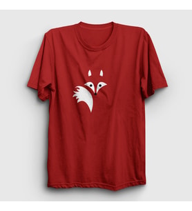 Presmono Unisex Kırmızı Fire Fox Tilki T-Shirt 367550tt