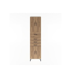 Hyperion Dolap 3 Raflı 4 Çekmeceli 4 Kapaklı 60x44x243 Aytaşı-Çam