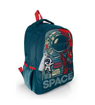 CORAL HIGH 14389 KIDS ÇİVİT KIRMIZI ASTRONOT DESENLİ ÜÇ BÖLMELİ OKUL SIRT ÇANTASI