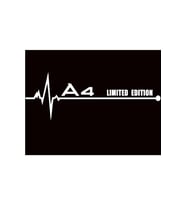 A4Limited Edition Oto Sticker Beyaz 2 Adet 16*3.8 Cm