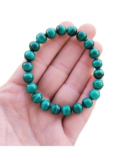 Pigado Hakiki Doğaltaş Malahit Taşı Unisex Bileklik
