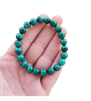 Pigado Hakiki Doğaltaş Malahit Taşı Unisex Bileklik