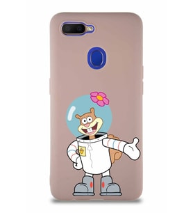 Oppo A5S Soft Premier Kapak Sandy Tasarımlı Silikon Kılıf - Pudra (Şeffaf)